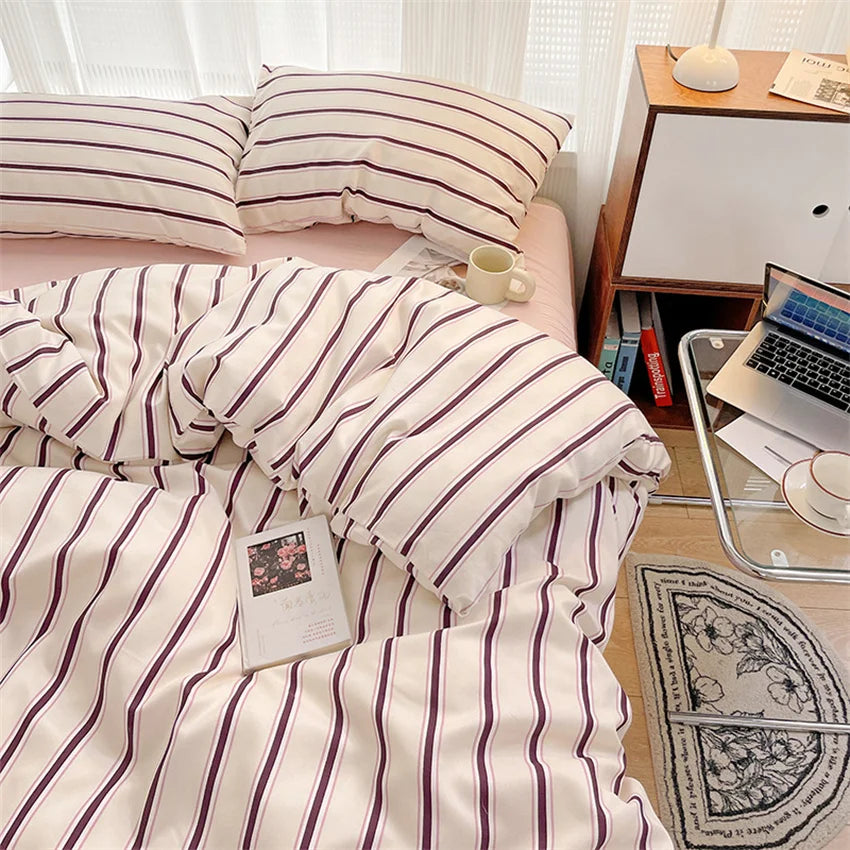Cotton Striped Bedding Set