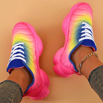 Women’s Rainbow Platform Sneakers