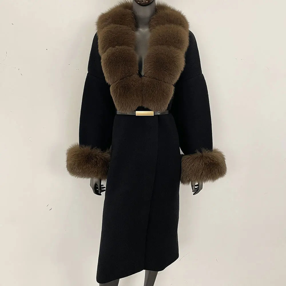 Fox Fur Knit Coat