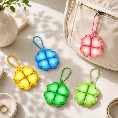 Clover Keycap Keychain LED Clicker