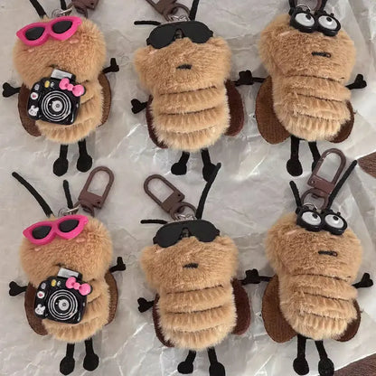 Cute Cockroach Plush Keychain Stuffed