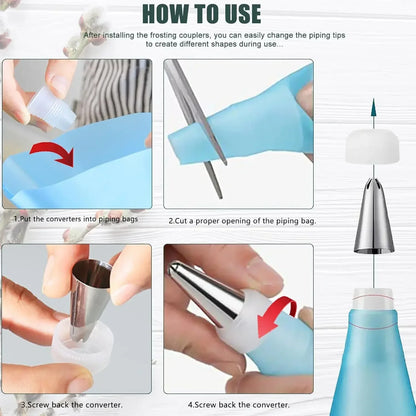 Metal Pastry Set Piping Bags