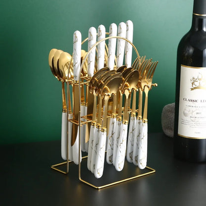 Metal Solid Tableware Set Stainless