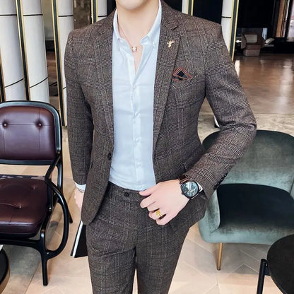 Slim Fit Business High Suit