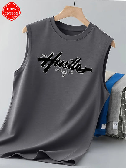 Cotton Houston Print Sleeveless Vest