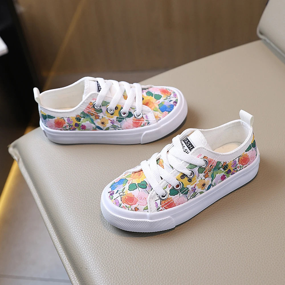 Floral Low-Top Canvas Shoes