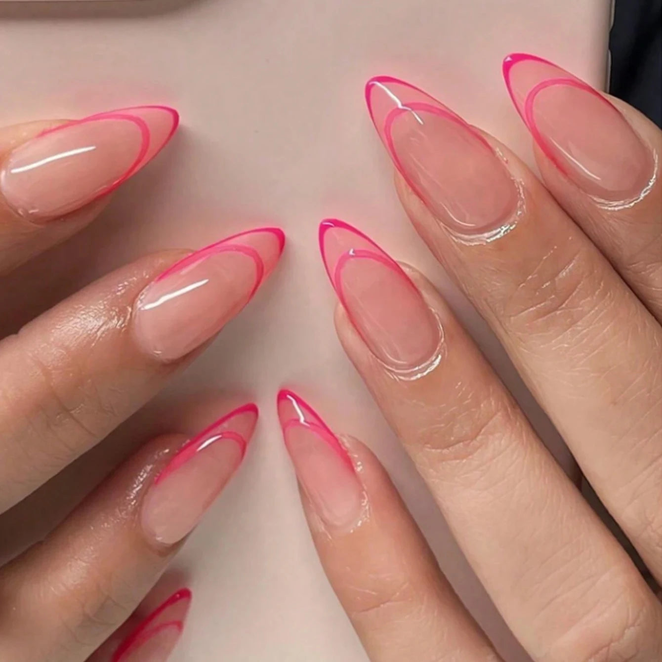 Handmade 3D Almond Press-On Nails