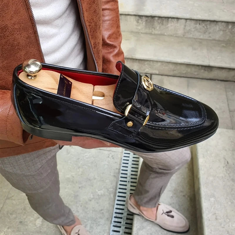 Black Round Toe Loafers
