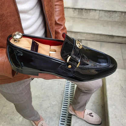 Black Round Toe Loafers