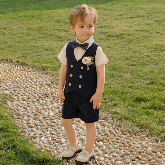Khaki Suspender Pants Suit