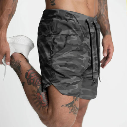 Woven Quick-Dry Solid Running Shorts