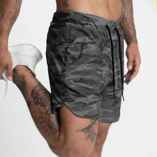 Woven Quick-Dry Solid Running Shorts