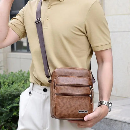 Split Leather Business Messenger Bag