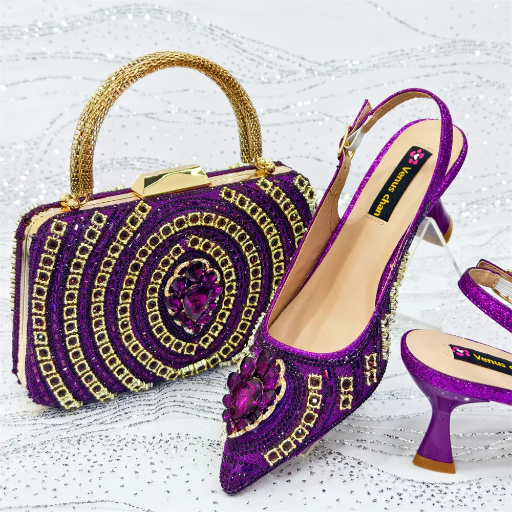 Italian Butter-fly Design Sandals with Bag