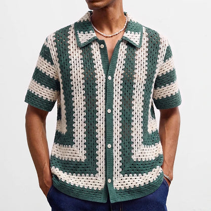 Striped Knit Casual Shirt