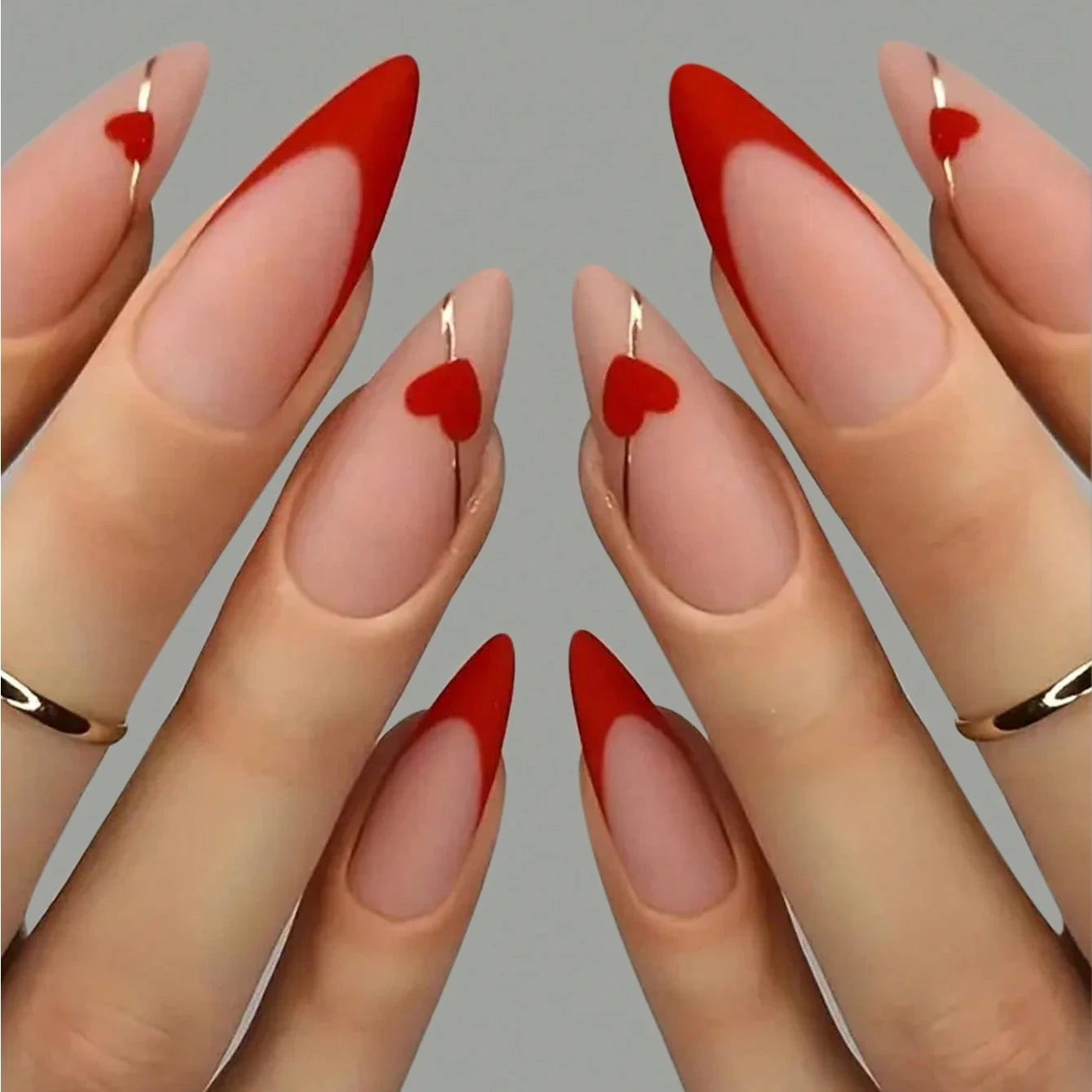 Handmade 3D Almond Press-On Nails