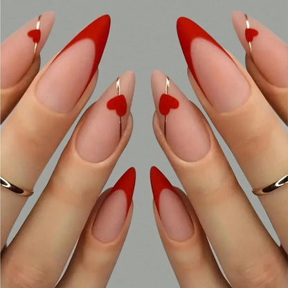 Handmade 3D Almond Press-On Nails