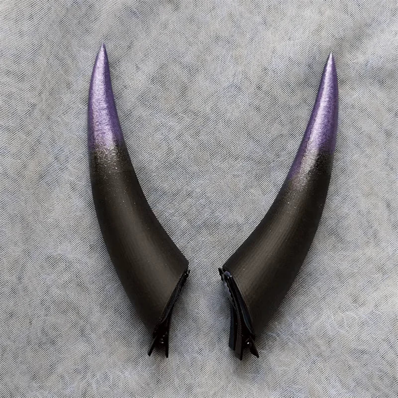Gradient Devil Horns Hair Clip