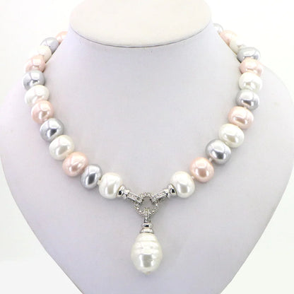 Marine Shell Pearl Necklace Women