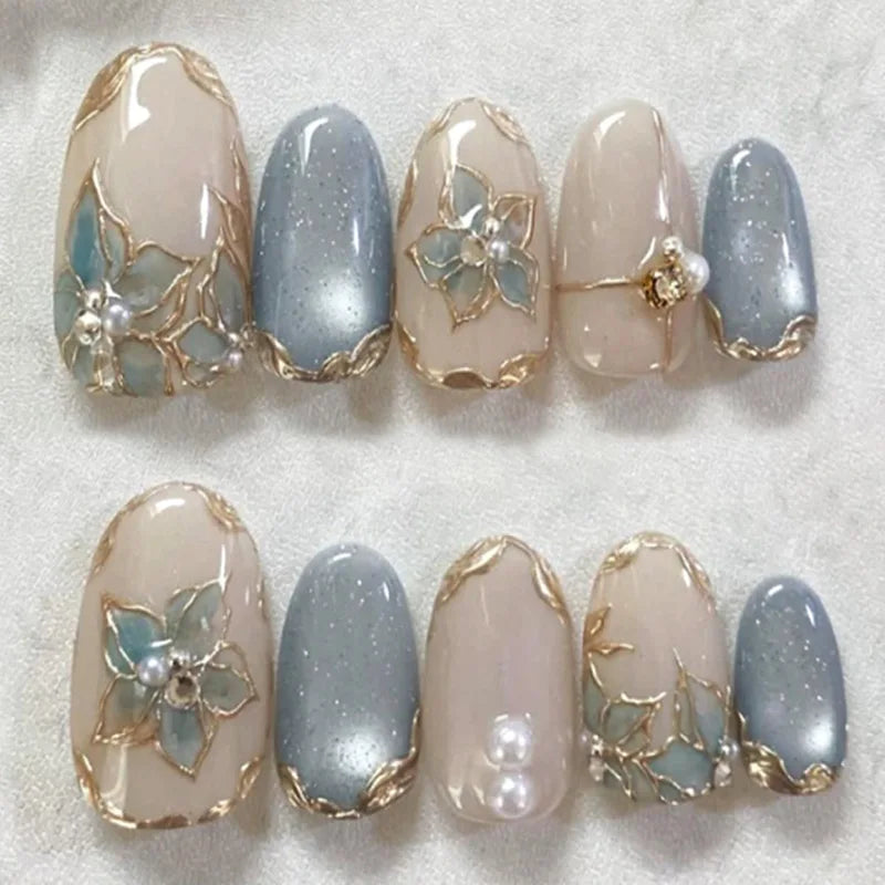 Floral Ballerina Press-On Nails