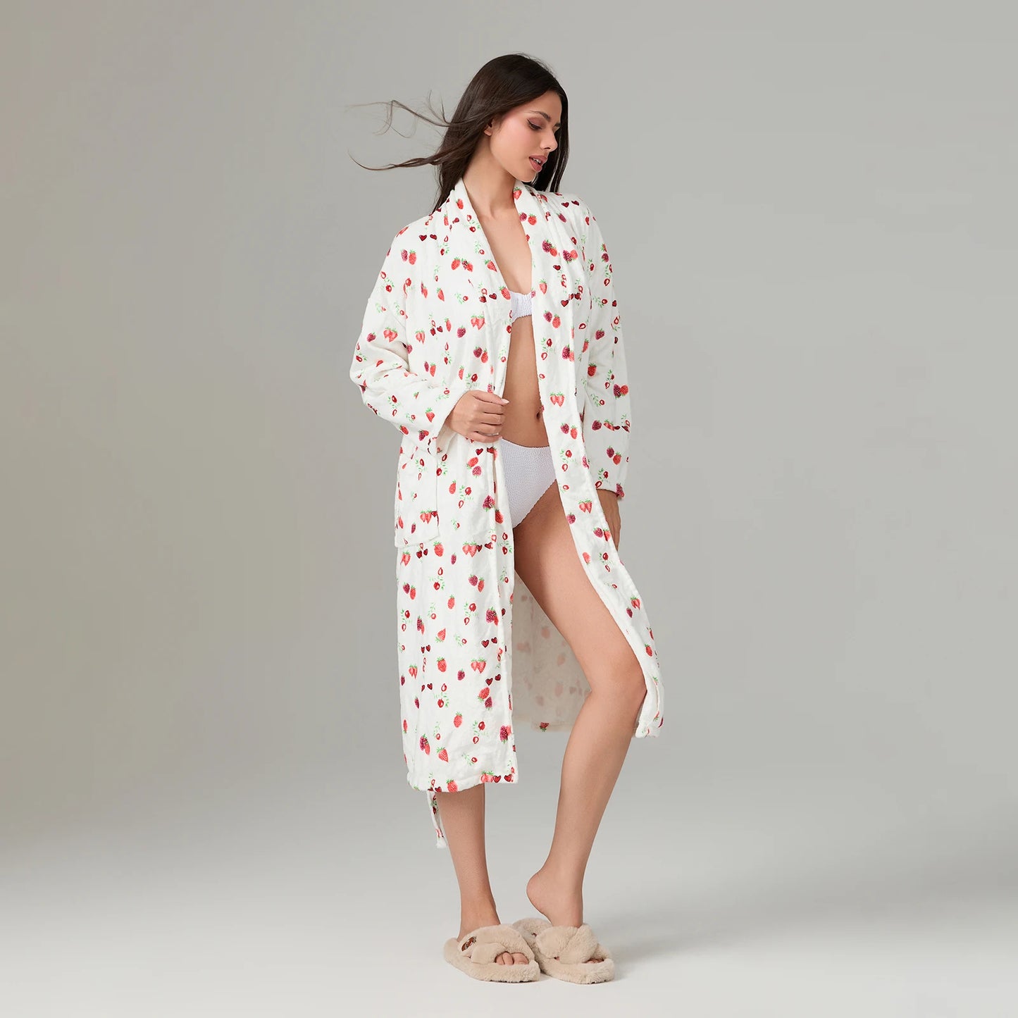 Printed Velvet Spa Robe