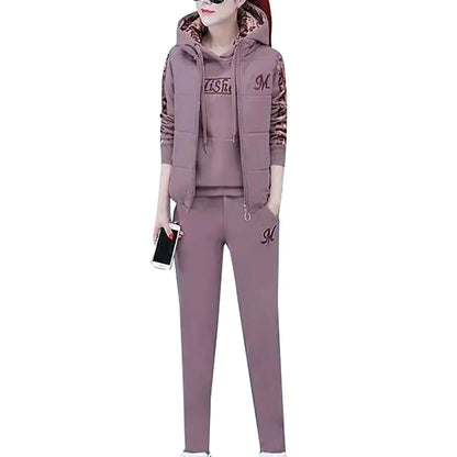 Women 3-Piece Thickened Tracksuit Set