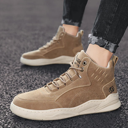 High-Top Motorcycle Ankle Boots