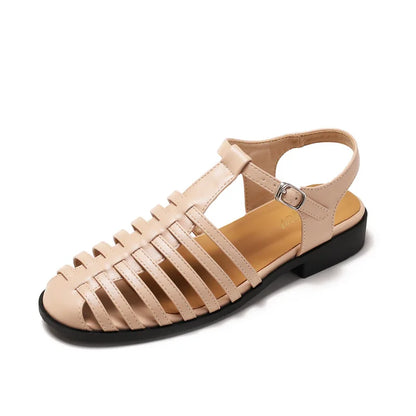 Roman-Style T-Strap Gladiator Sandals