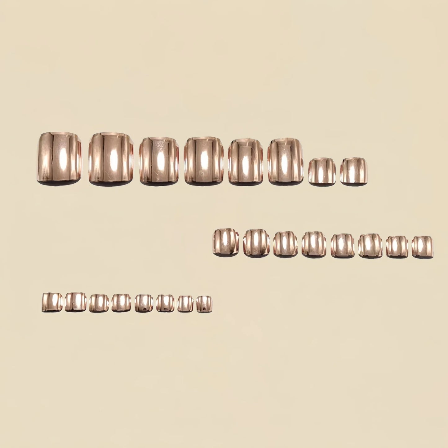 Golden Champagne Toe Press-On Nails