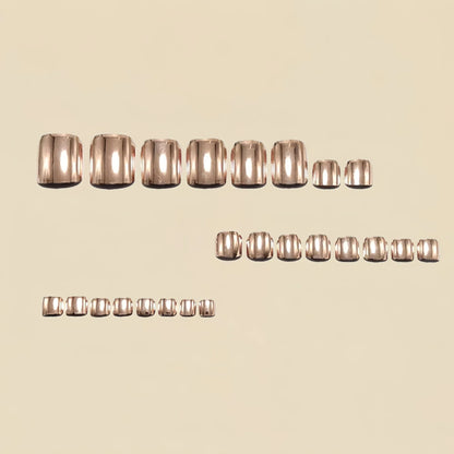 Golden Champagne Toe Press-On Nails