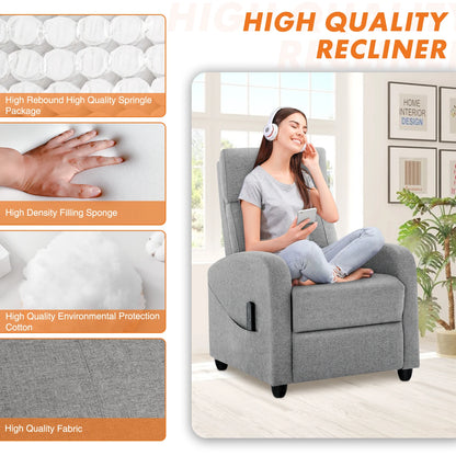 Modern Fabric Recliner Sofa