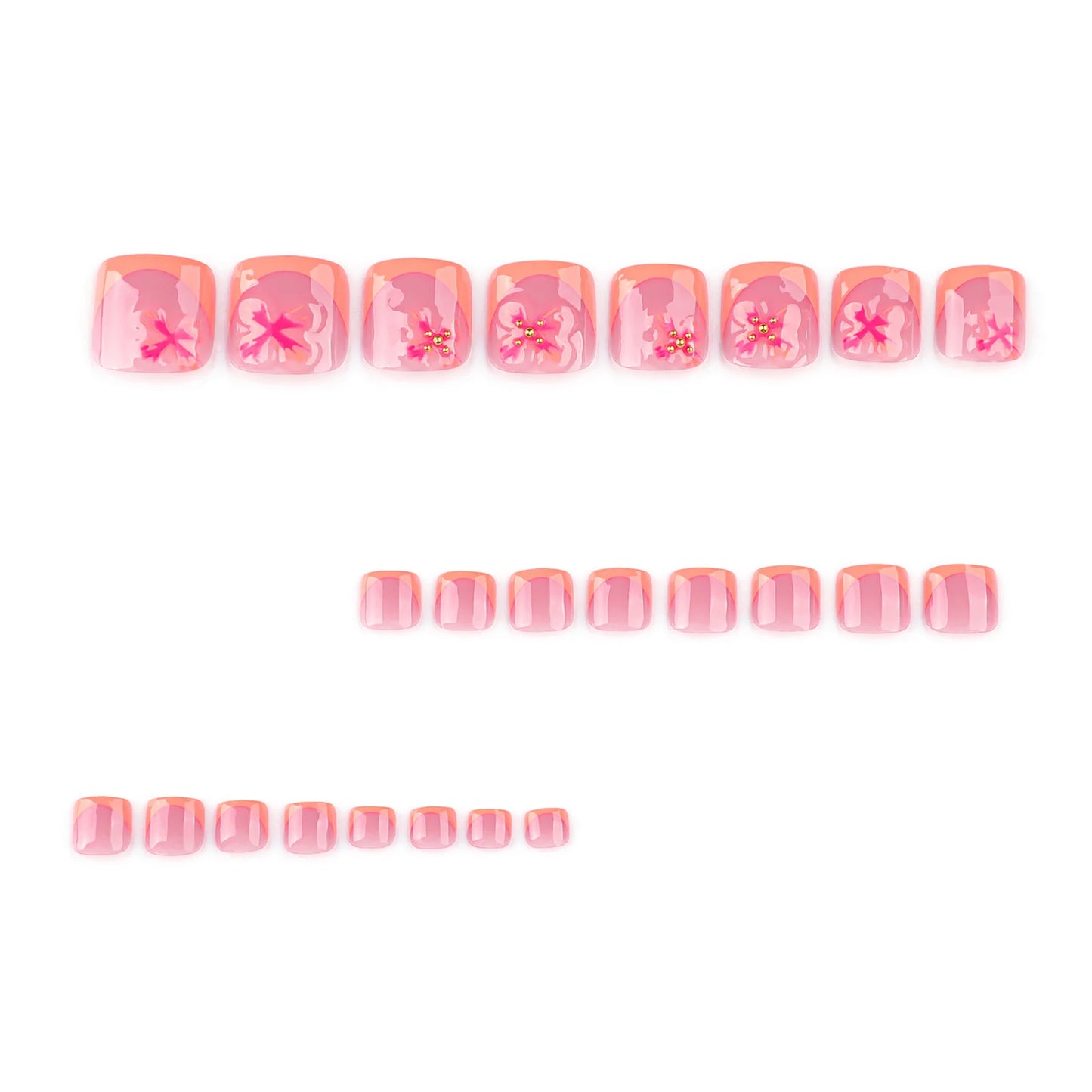 Toe Press-On Nail Set