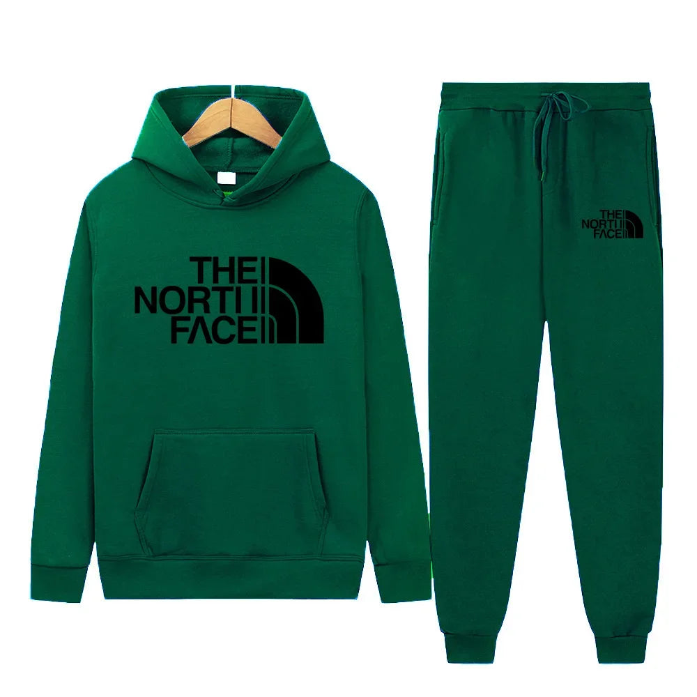 Unisex Two-Piece Hooded Tracksuit Set