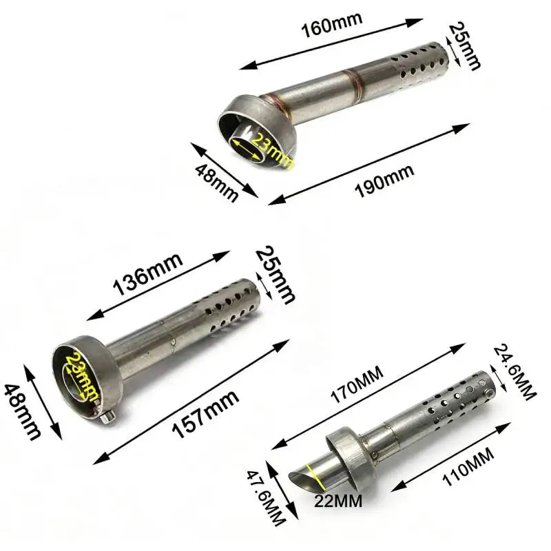 Universal 48mm Motorcycle Exhaust Muffler with DB Killer