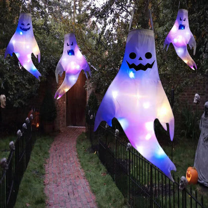 Glowing Ghost Windsock Decor