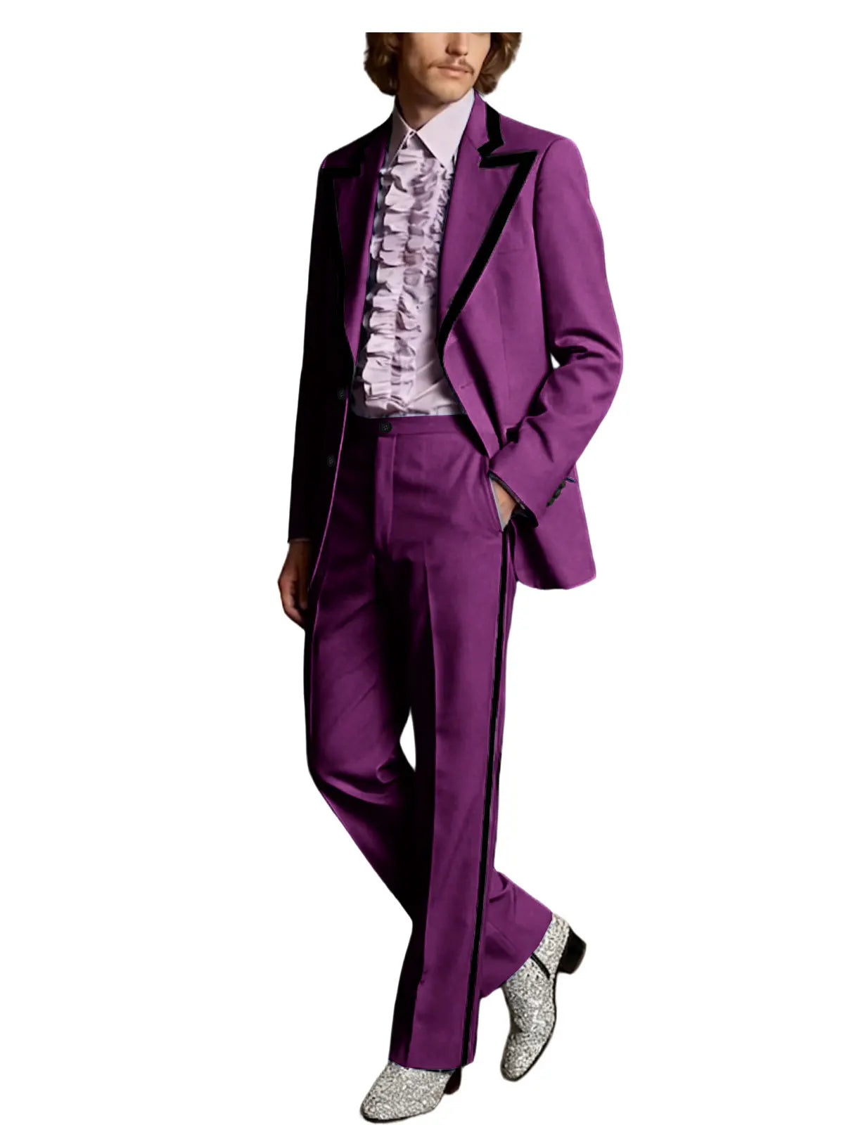 Tuxedo Black Trim Slim Suit