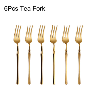 Metal Gold Cutlery Set Tableware
