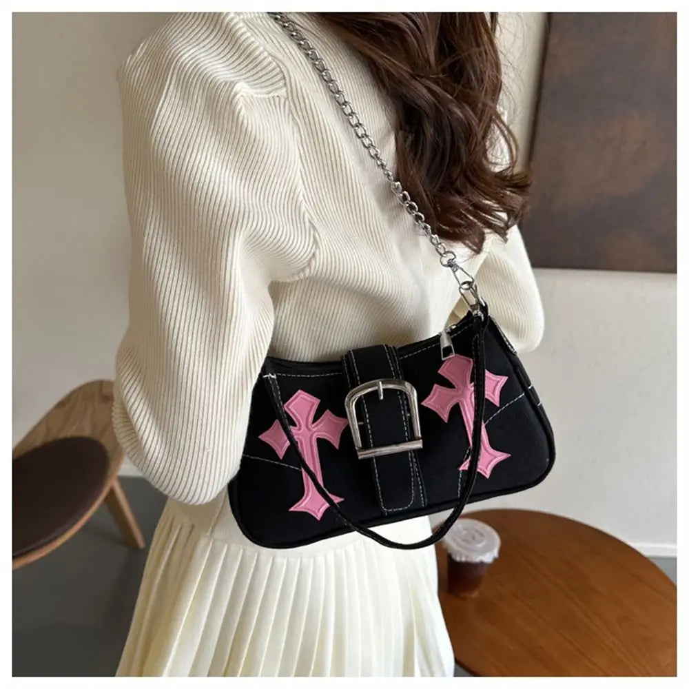 Canvas Metal Buckle Tote
