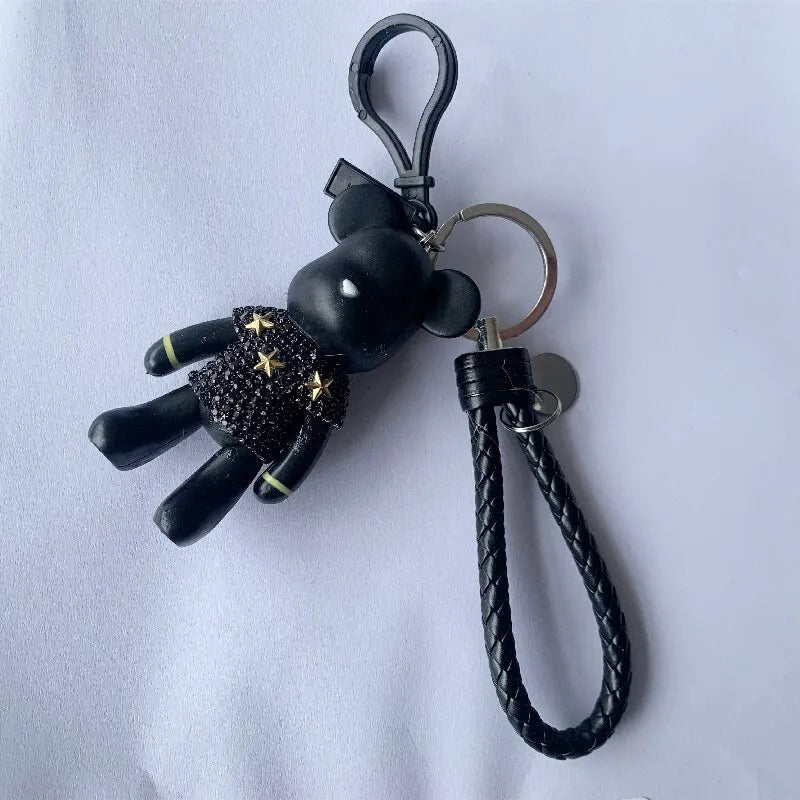 Doll Silver-plated Key Ring Bear