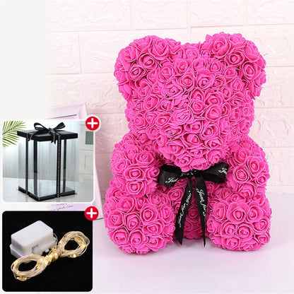 Rose Bear with Lights