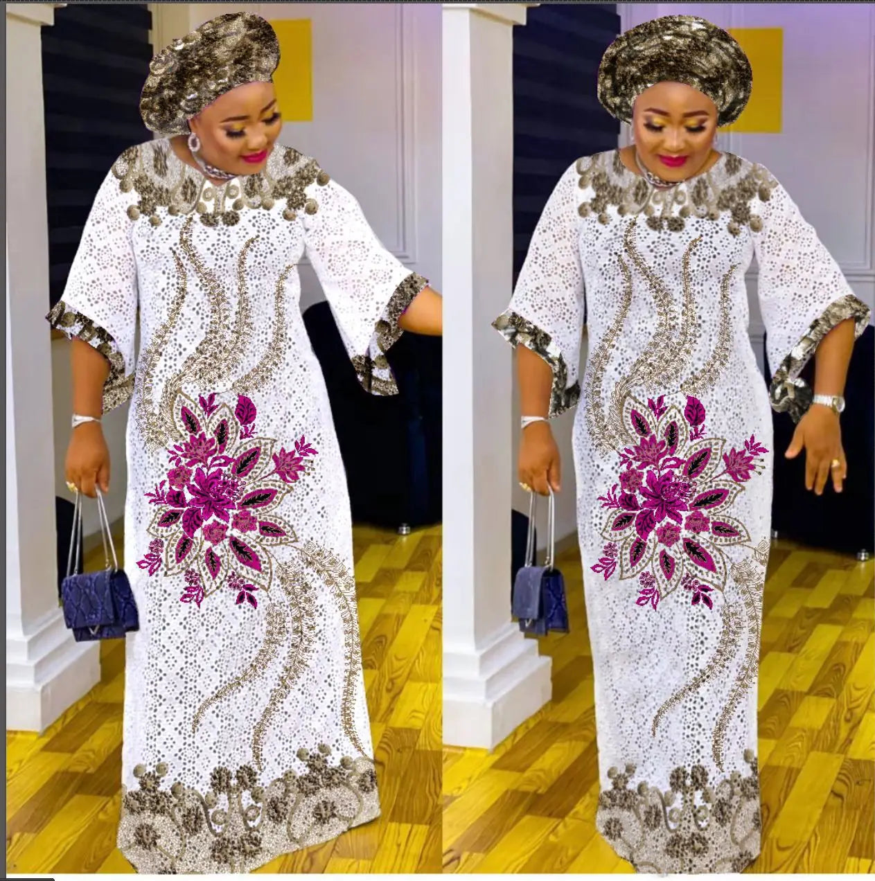 Elegant Kaftan Maxi Dress