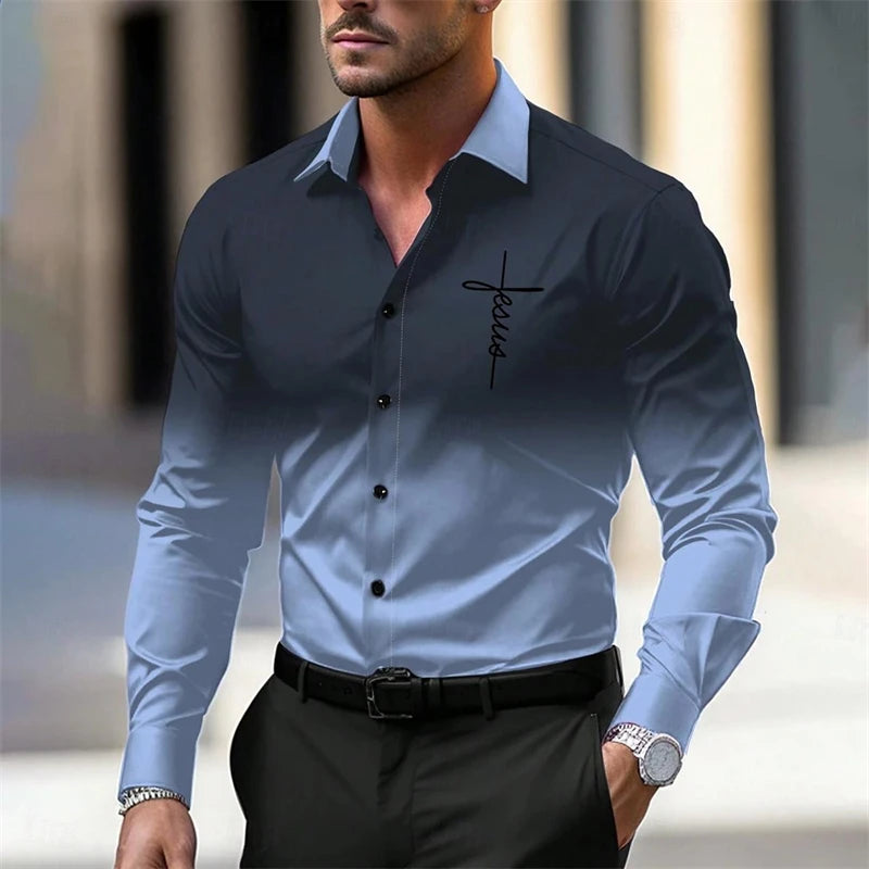 3D Print Casual Autumn Shirt