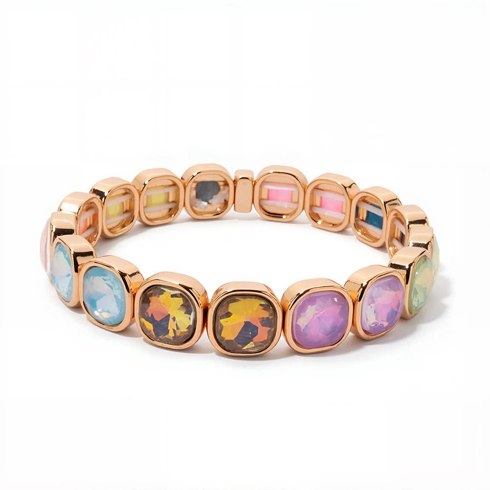 Colorful Rhinestone Beaded Bracelet