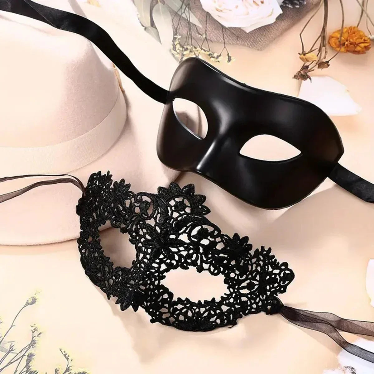 Couples Lace Masquerade Masks