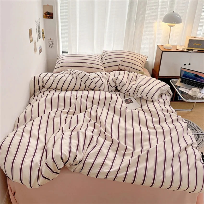 Cotton Striped Bedding Set