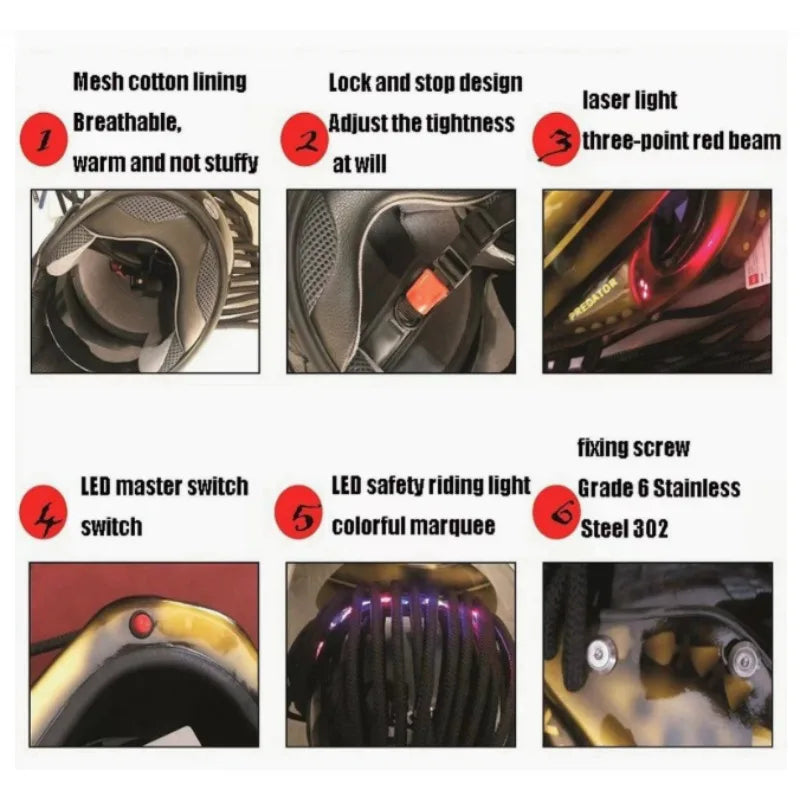 Carbon-Look Off-Road Full-Face Helmet