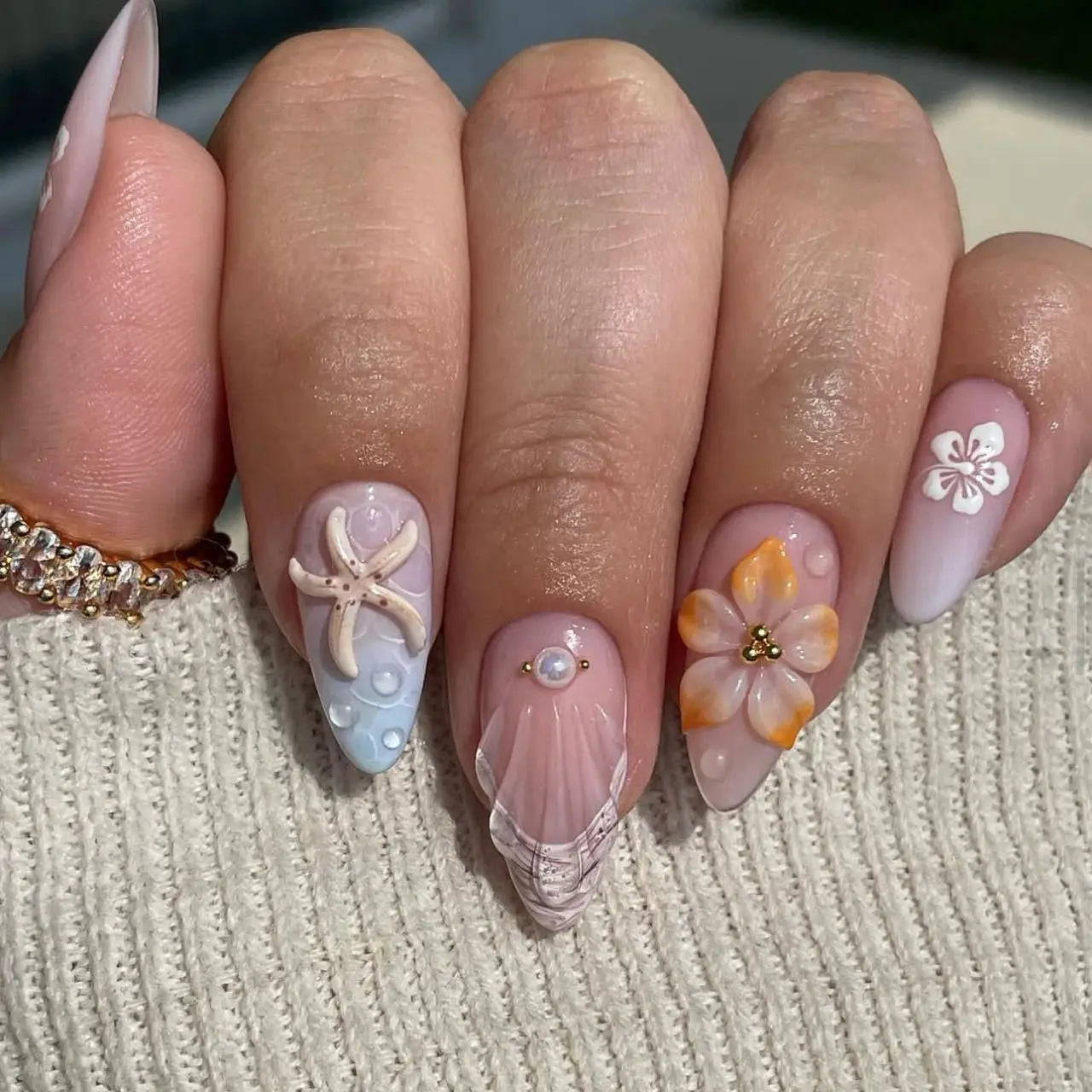 Floral Ballerina Press-On Nails