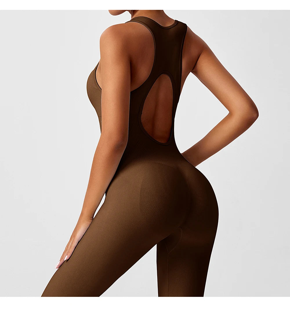 Seamless V-Back Yoga Bodysuit