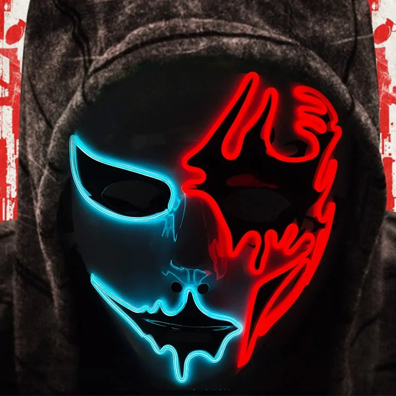 Glowing EL Wire Party Mask