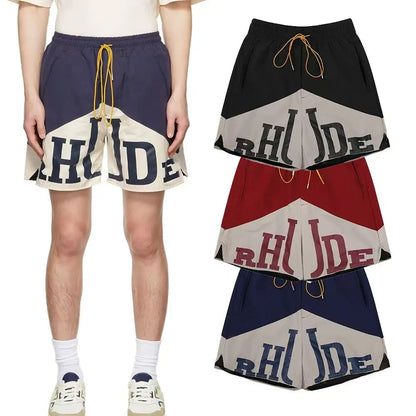 Letter Print Hip-Hop Beach Shorts